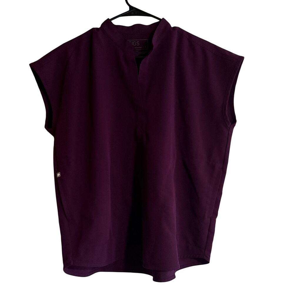 FIGS Rafaela Oversized Scrub Top - Deep Purple, Small